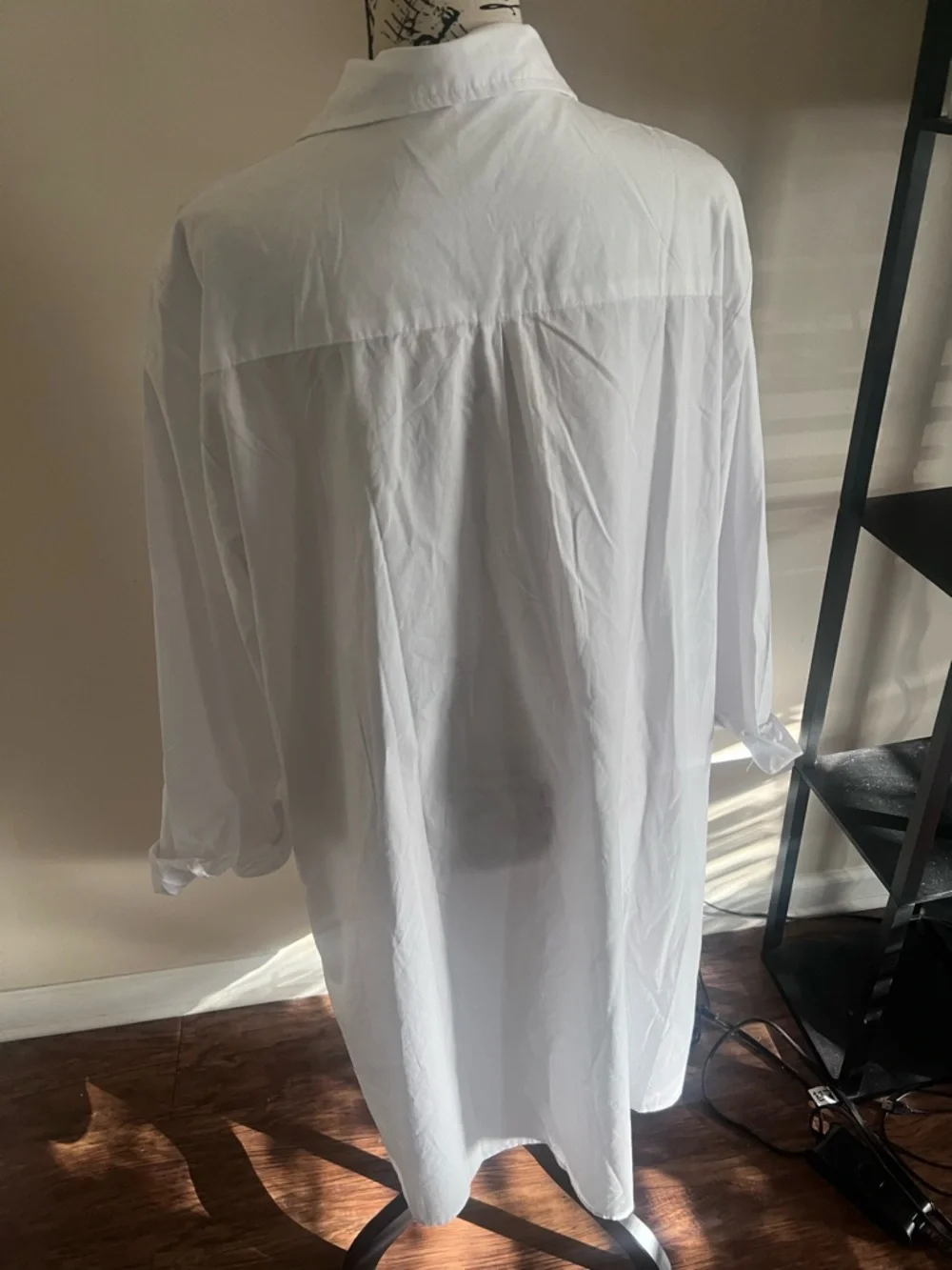 NWT White Shirt Dress with Collar size xl Chou Yatou - Brand - Picture 2 of 4